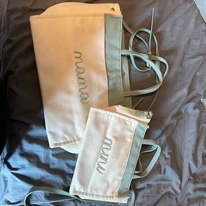 Lauren Conrad Mama and Mini canvas bags